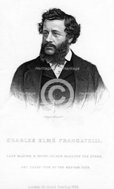 'Charles Elme Francatelli', 1862. Artist: Unknown