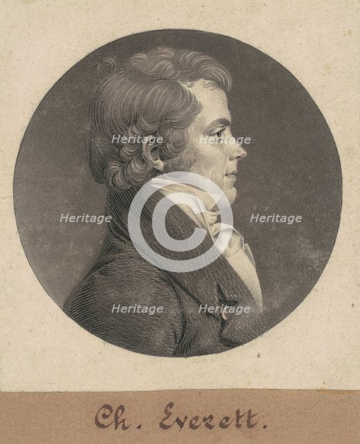 Charles Everett, 1808. Creator: Charles Balthazar Julien Févret de Saint-Mémin.