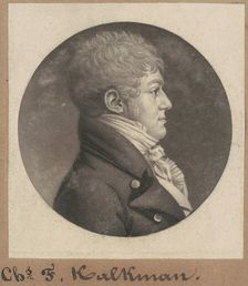 Charles F. Kalkman, 1803. Creator: Charles Balthazar Julien Févret de Saint-Mémin