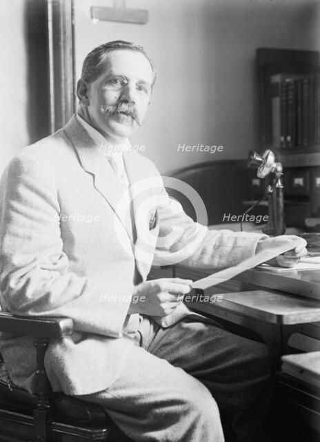 Charles Frederick Marvin, Chief, Weather Bureau, at Desk, 1916. Creator: Harris & Ewing.