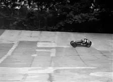 Charles Goodacre's Austin OHC 744 cc, LCC Relay GP, Brooklands, 26 July 1937. Artist: Bill Brunell