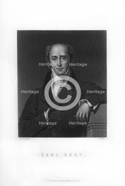 Charles Grey, 2nd Earl Grey, British Whig statesman and Prime Minister, (1893).Artist: W Roffe