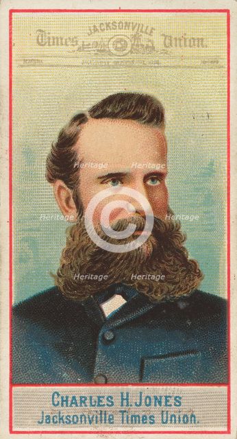 Charles H. Jones, Jacksonville Times Union, from the American Editors series (N1) for Alle..., 1887. Creator: Allen & Ginter.