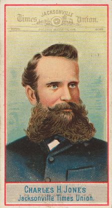 Charles H. Jones, Jacksonville Times Union, from the American Editors series (N1) for Alle..., 1887. Creator: Allen & Ginter