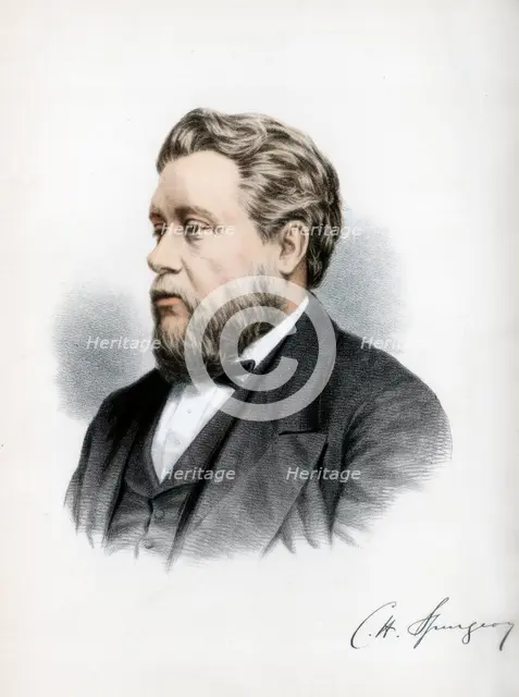 Charles Haddon Spurgeon, British Baptist preacher, c1890.Artist: Cassell, Petter & Galpin