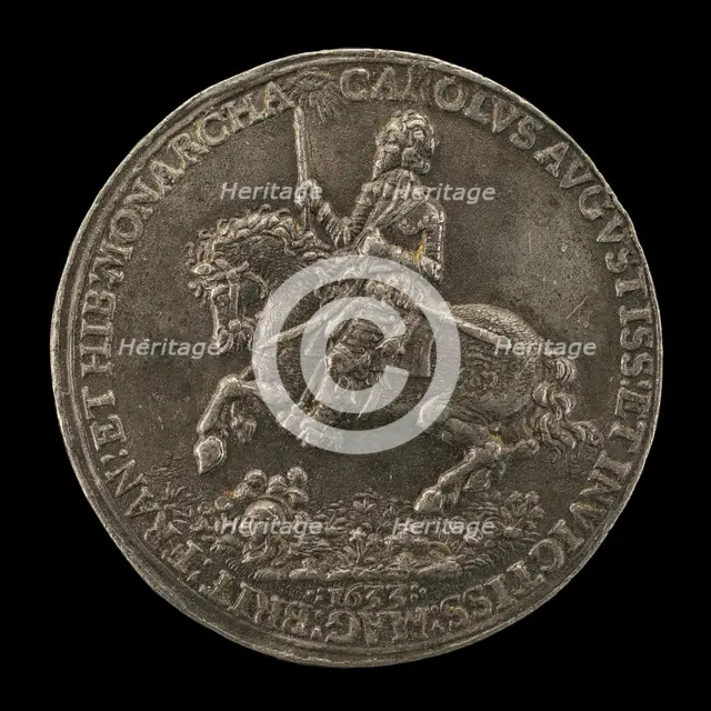 Charles I, 1600-1649, King of England 1625 [obverse], 1633. Creator: Nicolas Briot.