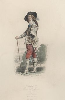 Charles I (1600-1649) King of England, Scotland and Ireland from 1625 to 1649, engraving from 1870