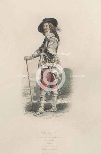 Charles I (1600-1649) King of England, Scotland and Ireland from 1625 to 1649, engraving from 1870.