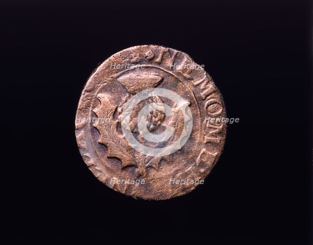 Charles I or II coin, Lindisfarne Priory, Northumberland, 17th century. Artist: Unknown
