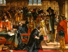 Charles I and Speaker Lenthall c1850, (1947). Creator: Unknown
