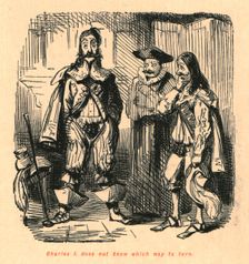 Charles I. does not know which way to turn 1897. Creator: John Leech
