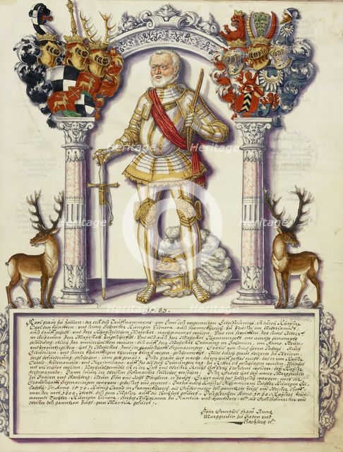 Charles I Hohenzollern; Chronicle of the Hohenzollern Family, about 1572. Creator: Jorg Ziegler.