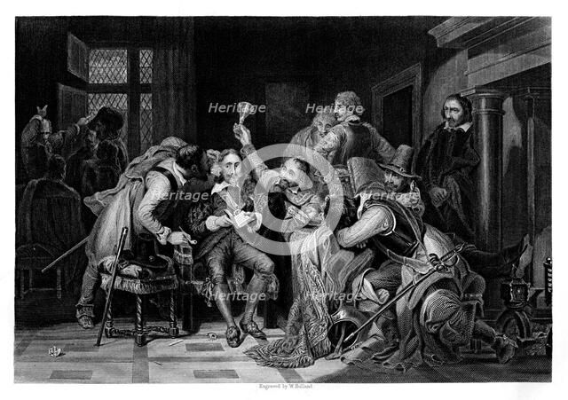 Charles I in the guard room, (1860). Artist: W Hulland