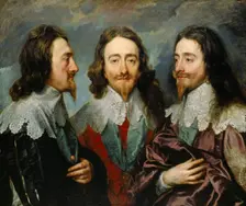 Charles I, King of England (1600-1649), from Three Angles (The Triple Portrait"), 1636. Creator: Dyck, Sir Anthony van (1599-1641)
