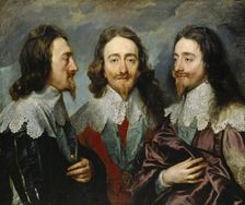 Charles I, King of England (1600-1649), from Three Angles (The Triple Portrait"), 1636. Creator: Dyck, Sir Anthony van (1599-1641)