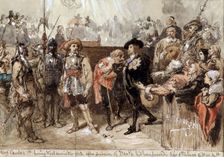 Charles I leaving Westminster Hall after his trial 1870. Artist: Sir John Gilbert