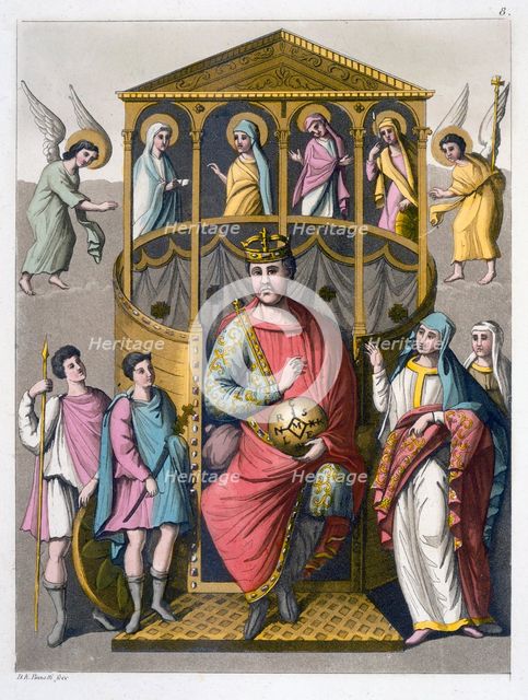 Charles II, the Bald, 9th century Frankish king and Holy Roman Emperor, (c1820-1839). Artist: C Botticella