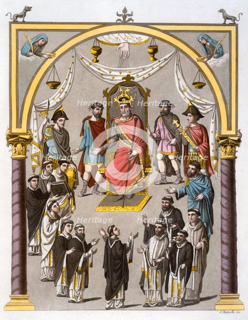Charles II, the Bald, 9th century Frankish king and Holy Roman Emperor, (c1820-1839). Artist: C Botticella