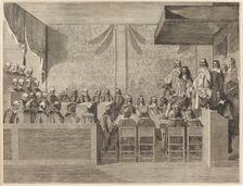 Charles II with His Council, published 1660. Creator: Unknown