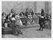 Charles II and his court at the palace during the Plague of London, c1665-1666 (1890)