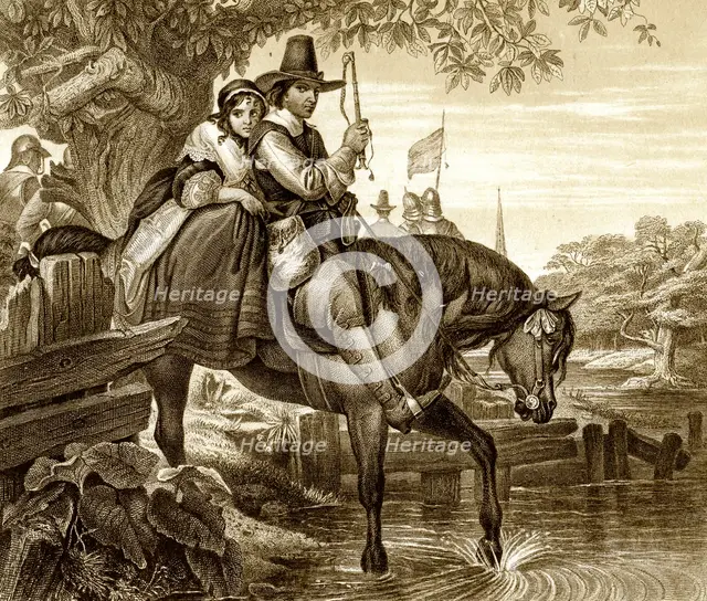 Charles II in disguise aided in his escape by Jane Lane, 1651, (19th century).Artist: H Bourne
