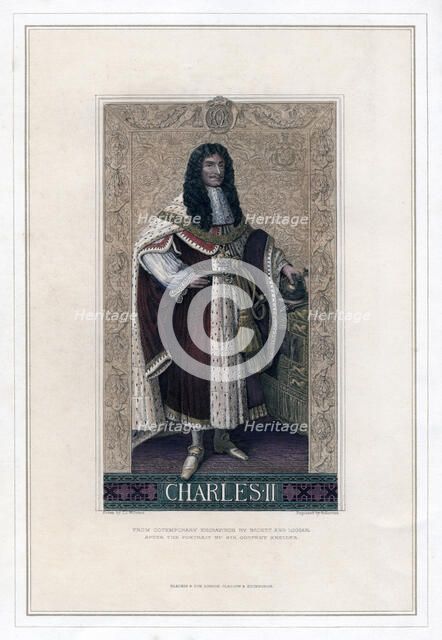 Charles II, King of England and Scotland. Artist: H Bourne