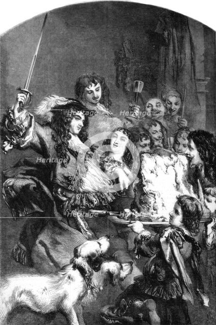 Charles II knighting a loin of beef. Artist: Gilbert