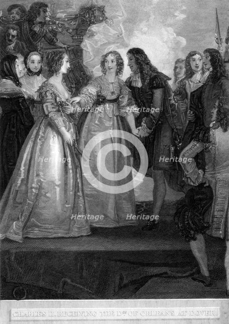 Charles II receiving the Duchess of Orleans at Dover, 1670 (1804).Artist: William Bromley