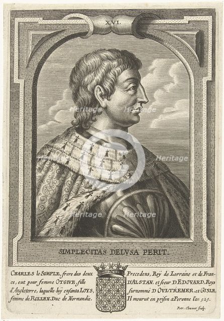 Charles III the Simple, King of Western Francia. Artist: Clouwet, Petrus (1629-1670)