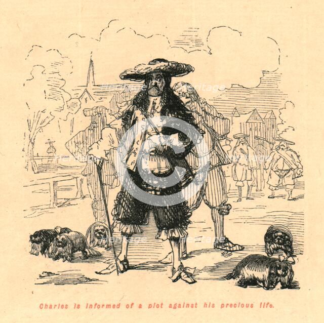 'Charles is informed of a plot against his precious life', 1897.  Creator: John Leech.