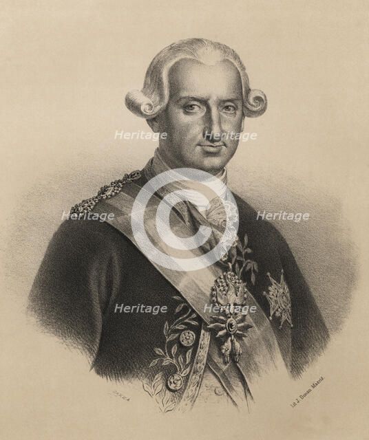 Charles IV (1748-1817), King of Spain from 1788-1808, son of Charles III, engraving 1870.