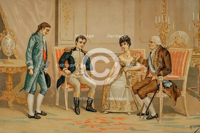 Charles IV of Spain, together with Queen consort Maria Luisa of Parma...,  1892.  Creator: Unknown.