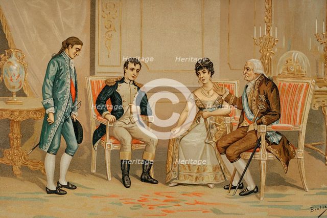 Charles IV of Spain, together with Queen consort Maria Luisa of Parma...,  1892.  Creator: Unknown.