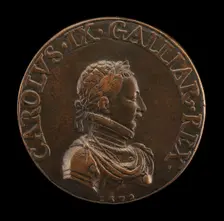 Charles IX, 1550-1574, King of France 1560 [obverse], 1572. Creator: Pierre Woeiriot