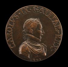 Charles IX, 1550-1574, King of France 1560 [obverse], 1572. Creator: Pierre Woeiriot