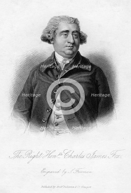 Charles James Fox (1749-1806), Whig statesman, 19th century.Artist: Samuel Freeman