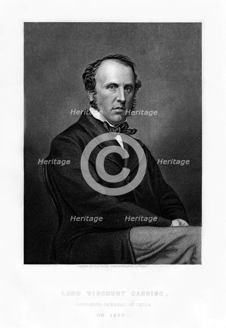 Charles John Canning, 1st Earl Canning, Governor-General of India, 19th century.Artist: DJ Pound