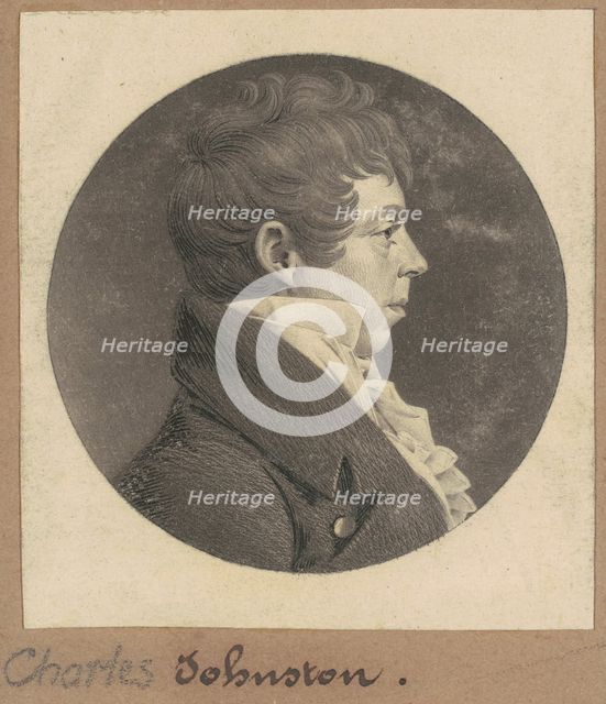 Charles Johnston, 1808. Creator: Charles Balthazar Julien Févret de Saint-Mémin.