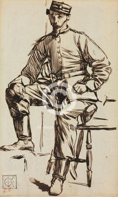 Charles Keene as a Volunteer. Creator: Charles Samuel Keene (British, 1823-1891).