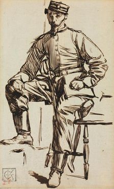 Charles Keene as a Volunteer. Creator: Charles Samuel Keene (British, 1823-1891)