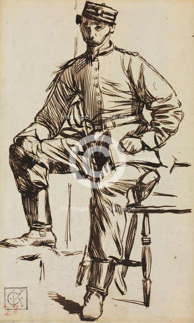 Charles Keene as a Volunteer. Creator: Charles Samuel Keene (British, 1823-1891).