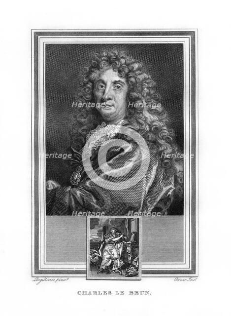 Charles le Brun, French Baroque era painter, (1825).Artist: John Corner