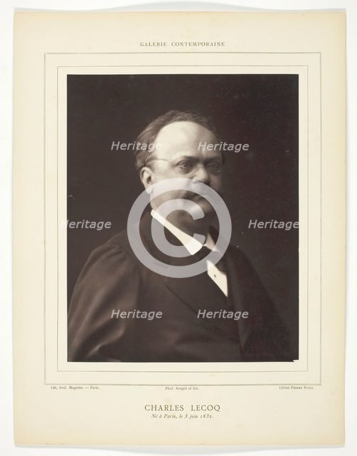 Charles Lecoq, [French operatic composer], c. 1876/84.  Creator: Pierre Petit.