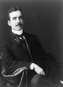 Charles Lester Marlatt, three-quarter length portrait, seated, facing..., between 1890 and 1910. Creator: Frances Benjamin Johnston