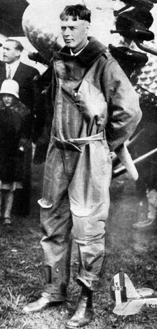 Charles Lindburgh, record breaking aviator, 1927