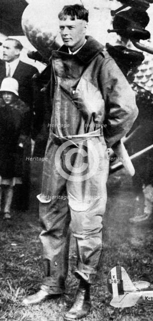 Charles Lindburgh, record breaking aviator, 1927. Artist: Unknown