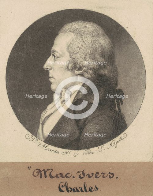 Charles McEvers, 1798. Creator: Charles Balthazar Julien Févret de Saint-Mémin.