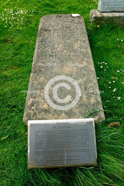 Charles MacArthur's grave, Kilmuir Graveyard, Skye, Highland, Scotland. Creator: Peter Thompson.