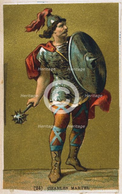 Charles Martel, 7th century King of the Franks, 19th century. Artist: Unknown