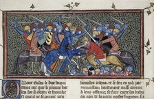 Charles Martel at the Battle of Tours, ca 1332-1350. Creator: Anonymous